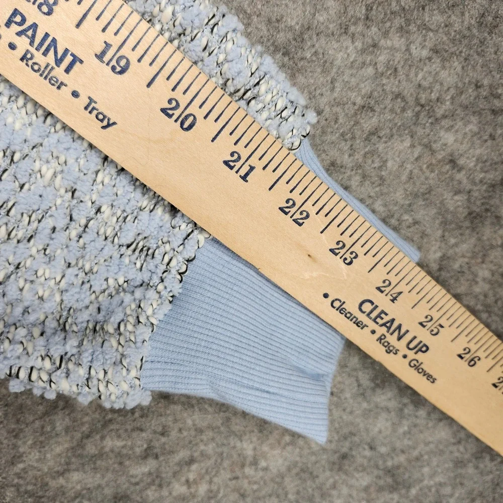LOFT Textured 3D Light Blue Sweater Womens XL Crew Neck Long Sleeve Casual‎ Knit